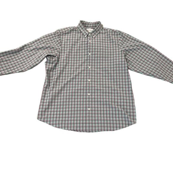 Mizzen+Main Purple and Mint Green Button Down Shirt - Picture 1 of 3